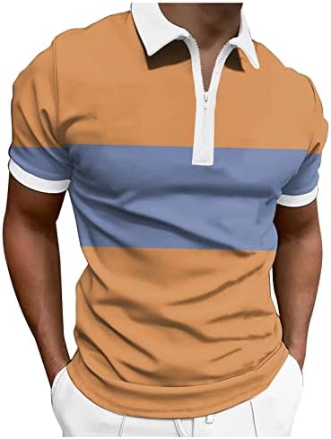 חולצות פולו גולף של אייאסו לגברים שרוול קצר קמטים בחינם 4 דרך למתוח לחות בביצועי צווארון צווארון