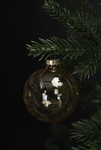 קישוטי כדור חג המולד של DN DN Glass Class, 3.15 אינץ 'תלויים חג המולד לקישוט עץ חג המולד, סט של 9 תפאורה לחג,