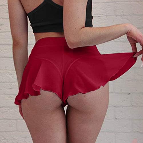 סקסי מיני גבוהה מותן סקורטס חצאית לנשים פרע מוט ריקוד מכנסיים חמים מכנסיים קצרים הדוק רשת שקופה זורם