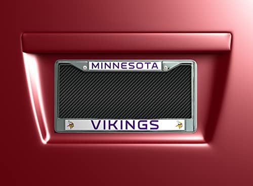 RICO Industries NFL Minnesota Vikings מסגרת לוחית רישוי כרום סטנדרטית, 6 x 12.25 אינץ '