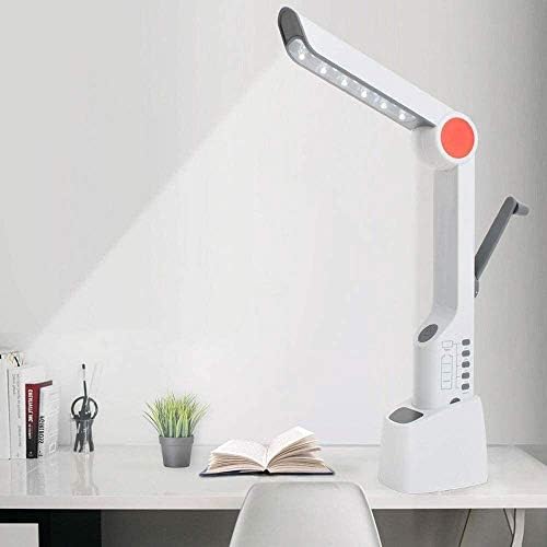 מנורת שולחן WOCOYOTDD LED LED אור שולחן חירום רב-פונקציונלי, טעינה סולארית, נטענת, ייצור חשמל יד, מנורת