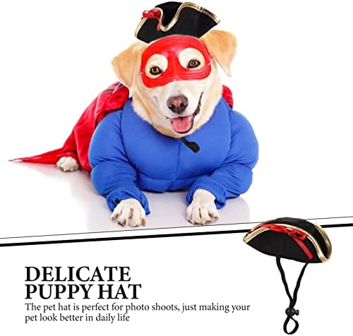 Ipetboom 1pc כובע כלב, תלבושות של חיית מחמד ליל כלב תלבושת פיראטים כלב כובע פיראט מחמד כובע מחמד