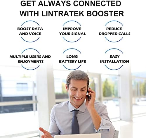 Lintratek טלפונים סלולריים בוסטר לבית ומשרד, Boost GSM 3G 4G LTE Band 2 Band 5 850/1900 MHz מגבר תאורה מאריך