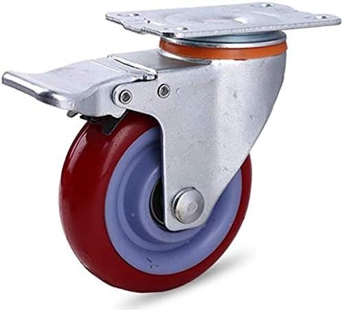 Z צור עיצוב גלגלים עיצוב גלגלים פוליאוריטן גלגל סובב כבד כבד גלגלים תעשייתיים ריהוט גלגלים של 4, עם בלם, מיסבים