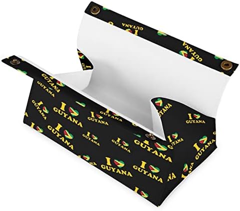 אני אוהב גיאנה דגל דגל רקמות קופסת מחזיק מכסה מארגן נייר תיק נייר לנייר מפית נייר פנים שולחן אמבטיה מכוניות