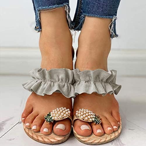 נעלי נעלי כוונת לנשים לנשים מזיכרון שקופיות קצף בוהן אננס נעלי בית פתוחות בוהן אביביות עגול ואופנה שטוחה תחתית