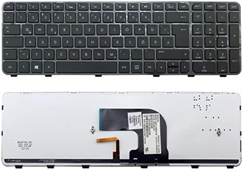 LARHON חדש GR GR גרמני מואר אחורי נייד מקלדת החלפת נייד מסגרת שחורה עבור HP Envy DV6-7000 DV6-7200 DV6-7300 DV6T-7200