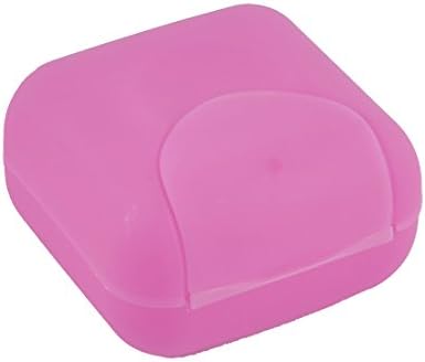 UXCELL Plasitic Houseware Traveli Soap Soap Holder Holder Case Contherer Fuchsia