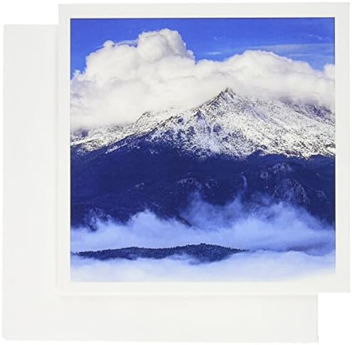 3 רוז פייקס פיק עם שלג טרי ועננים-כרטיסי ברכה, 6 על 6 אינץ', סט של 12