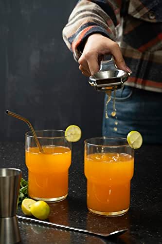 כוסות קפה קר של למונסודה-סט של 6 כוסות הניתנות לערימה מושלמות למיץ תפוזים, מים, קפה או שייקים מחזיק