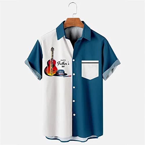 חולצת באולינג לגברים משנות החמישים חולצה רטרו הוואי לגברים 4xL וינטג 'סגנון רוקבילי מהיר יבש
