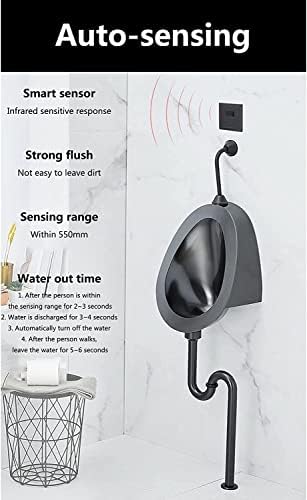 חיישן אוטומטי רכוב על קיר BMINK חיישן אוטומטי שתן על שירותי שתן מוצרים ביתיים של נירוסטה משתנה רכובה לקיר,