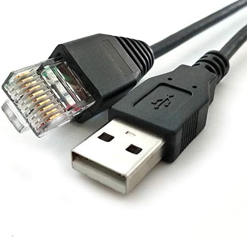 Washinglee 940-0127 כבל עבור APC UPS 940-0127B 940-127C 940-0127E AP9827 החלפה, כבל קונסולה של USB עד RJ50