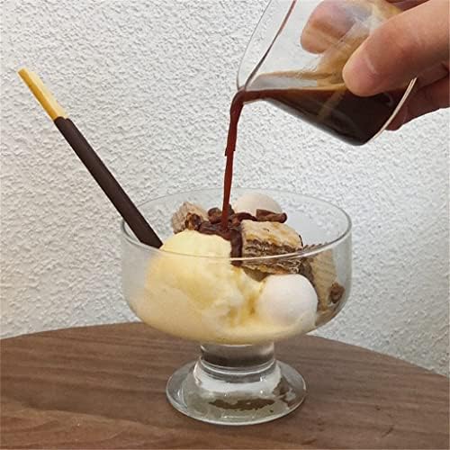 WDBBY 265 מל גלידה כוס זכוכית כוס שקוף קערת סלט ארוחת בוקר יוגורט כוס בר קוקטייל כוסות שתייה כוסות