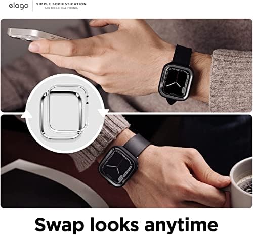 מארז Duo של אלגו התואם ל- Apple Watch 8/SE2/7/SE/6/5/4, תואם ל- IWatch 45 ממ 44 ממ הגנה מלאה, גישה מלאה למסך,