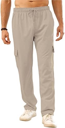 מכנסי טרנינג מטען אימון לגברים מכנסי ספורט תחתונים פתוחים מכנסי טרנינג רחבים מזדמנים עם כיסים