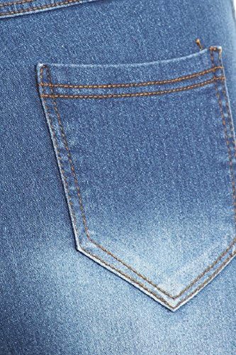 נשים למתוח למשוך על ג 'ינס סקיני קרע במצוקה ג' ינס רגיל-בתוספת גודל
