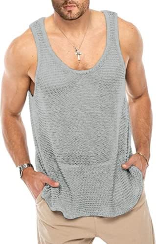 לנליון לראות דרך שרוולים גופיות לגברים מקרית ייחודי אימון חיצוני חולצות כושר שרירים חולצות