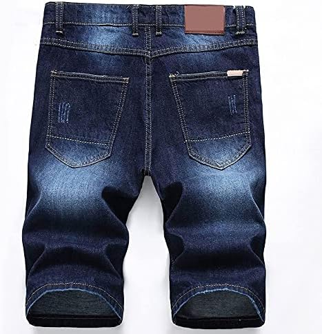 מכנסי ג'ינס קצרים של מכנסי ג'ינס קצרים של ymosrh קרעו מכנסיים קצרים פנאי קיץ מכנסי ג'ינס ישרים