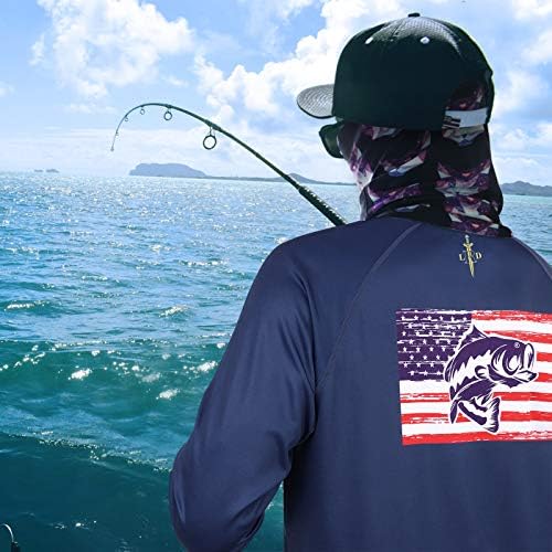 חולצות דיג HDE לגברים שרוול ארוך UPF 50 הגנה על שמש חולצת טריקו חיצונית מהירה-יבשה
