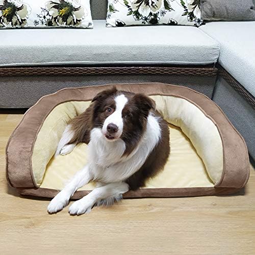 HobbyZoo36 מיטת כלבים בינונית וגדולה, ספוג וחוסן גבוה PP כותנה, מיטת כלבים וספה לחיות מחמד עם