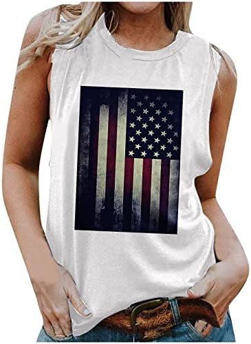 גופית קיץ גופית גופית אמריקאית חולצת דגל לנשים 4 ביולי גופיות טנקים ארהב כוכבי דגל פסים חולצת טשטט פטריוטית