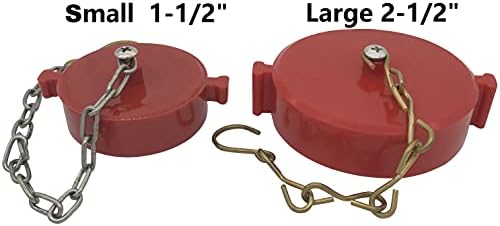 ספרינגפריי 2-1/2 פלסטיק אש צינור חיבור צינור צינור מתאים ושרשרת אדום פלסטיק נגד גניבה כובע אש ציוד