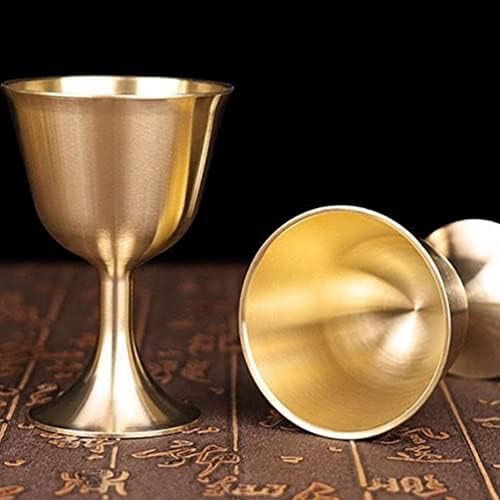טופבאתי זכוכית שתיית כוסות גביע גביע בודהיסטי מציע כוס: 2 יחידות בציר יין גביע נחושת קדוש מים כוסות