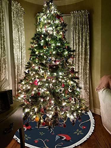 חצאית עץ חג המולד של ואנטסו חג המולד השנה החדשה חורף רובין ציפורים חצאית עץ חג המולד של בעלי חיים עם