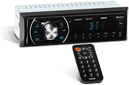 מעבדות סערה סאונד SDC26B מערכת אודיו סטריאו לרכב - DIN יחיד, AUDIO Bluetooth ויחידת ראש מתקשר, MP3, נגן תקליטור,