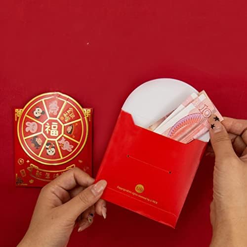 6 יחידות 2023 סיני חדש שנה אדום מעטפות שנה של ארנב סיני הונגבאו קריקטורה אדום מנות לראות מזל כסף מעטפות