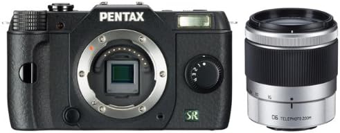 Pentax Q7 12.4MP מצלמת מערכת קומפקטית עם עדשת 06 טלפוטו זום 15-45 ממ F2.8