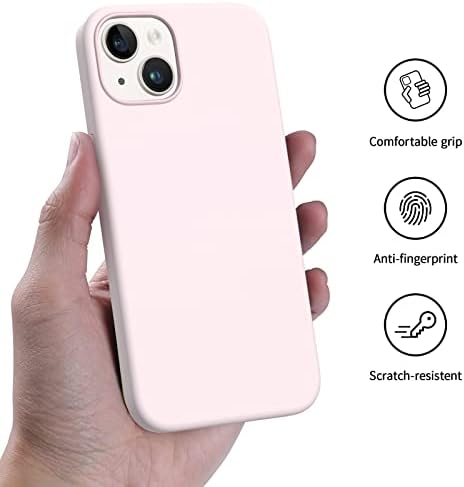 AOTESIER תואם למארז iPhone 14, Silky Touch Premium נוזל רך סיליקון סיליקון גומי נגד אצבע טפח גוף מלא