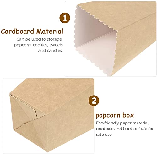 קופסת פופקורן נייר נייר קופסת פופקורן פופ מחזיק תירס קופסאות פופקורן פתוחות מכולות חטיף לשימוש