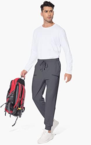 מכנסי טרנינג רצים קלים לגברים עם כיסי רוכסן, מכנסי אימון לחדר כושר למסלול ריצה מזדמן אתלטי