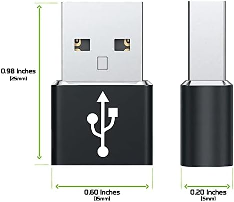 USB-C נקבה ל- USB מתאם מהיר זכר התואם ל- LG Stylo 4 Plus שלך למטען, סנכרון, מכשירי OTG כמו מקלדת,