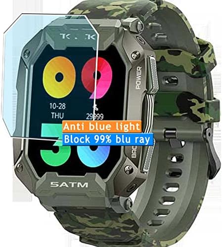 Vaxson 3-Pack Anti Anti Blue Light מגן, תואם ל- Kospet Tank M1 Smartwatch Smart Watch TPU Stukes Stucker