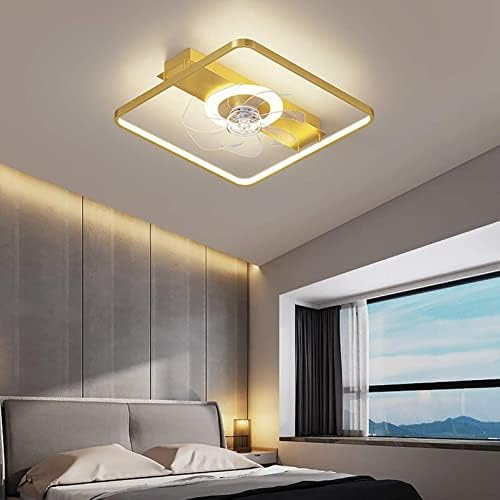伟 祥 מאווררי תקרה עם מנורות, מאוורר תקרת LED מודרנית עם אור ושלט רחוק שקט 3 מהירויות עמקות אור חדר