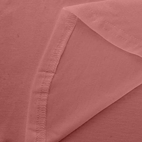 צמרות צבע עניבה לנשים שרוולים ארוכים חולצות צוואר עגול בתוספת חולצת טריקו בצבע מוצק בגודל סווטשירט סווטשירט