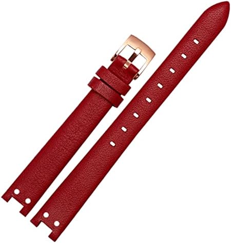 רצועת שעון עור מקורית של Czke עבור אן קליין Watchband Notch AK Girl Simple Algant חגורה חיוג קטן רטרו שעון