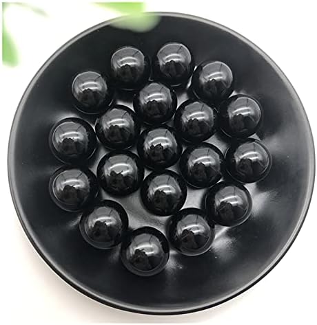 Ruitaiqin Shitu 1pcs 29-30 ממ כדורי אובסידיאן שחור טבעי כדור קריסטל קטן אבן ריפוי פנגשוי קישוט ylsh114