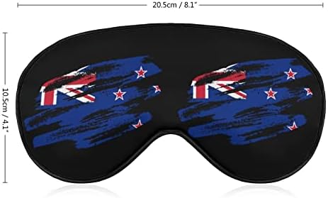 Grunge Tickenge New Zealander Flag מסכת שינה מסכת עיניים ניידת רכה עם רצועה מתכווננת לגברים נשים