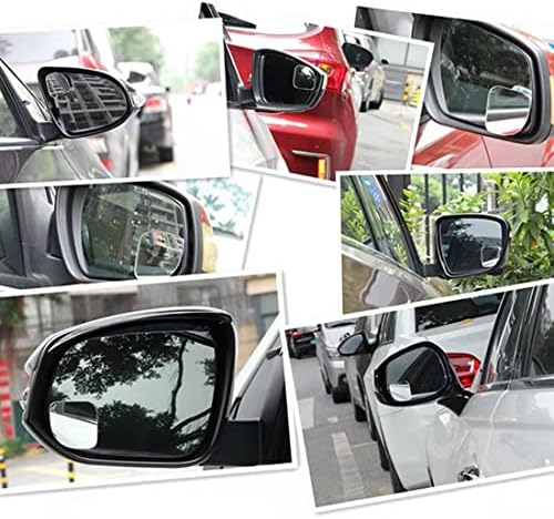 מכונית AJXN מראה עיוורת מראה 2 יחידות HD זווית זכוכית קמורה מתכווננת למראות אחוריות צדדיות, בצורת מאוור