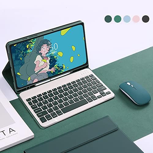 Qiyibocase Galaxy Tab A8 2022 Case עם מקלדת ועכבר, מארז מקלדת מגנטית ניתנת לניתוק עם עכבר ומחזיק עט טאבלט