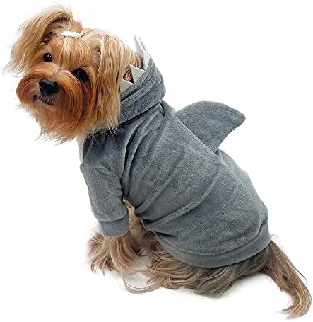 Klippo Dog/Guppy Ultra Hodie Hoodie עם סנפיר ושיניים - חולצה/עליון/קפוצ'ון/תחפושת/כריש