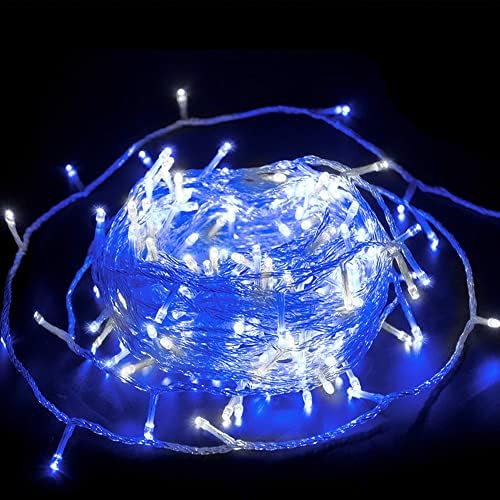 Weillsnow 33ft 100 אורות חג מולד LED, תקע חיבור 8 מצבי נצנוץ אורות פנימיים חיצוניים לקישוטי גן חתונה
