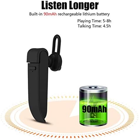 חכם רב שפה מתורגמן אלחוטי אוזניות נייד עסקי אוזניות 16 שפות תרגום אוזניות עבור עסקים למידה נסיעה, שחור