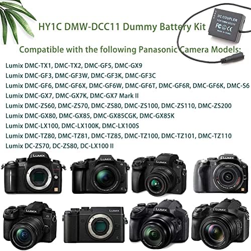 HY1C DMW-DCC11 DC מצמד BLG10 סוללה דמה סוללה USB ערכת כבלים כבלים החלפת DMW-AC8 AC10 AC AC AC מתאם