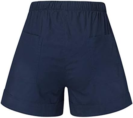 ZSDVBZs נשים מכנסי שרוך מזדמנים קצרים קיץ אלסטיים מותניים גבוהים מכנסיים קצרים בתוספת מכנסי חוף קלים קלים