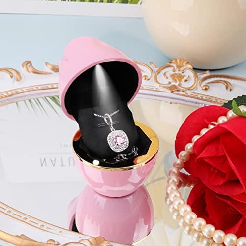 ISUPERB צורה צורה תליון תיבת LED שרשרת קופסת תכשיטים תכשיטים להצעה אירוסין יום נישואין יום הולדת ולנטיין